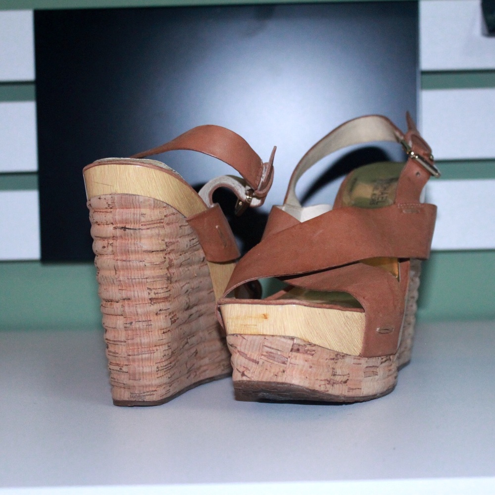 Michael Kors Leather Wedges